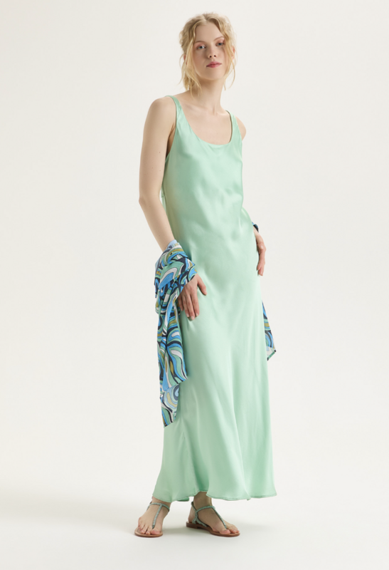 Maliparmi Shiny Cady Dress Mint