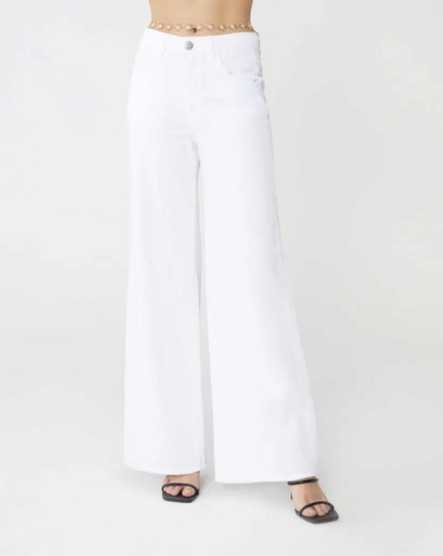 Shaft Jeans Wide Leg Trouser - Bull Rain