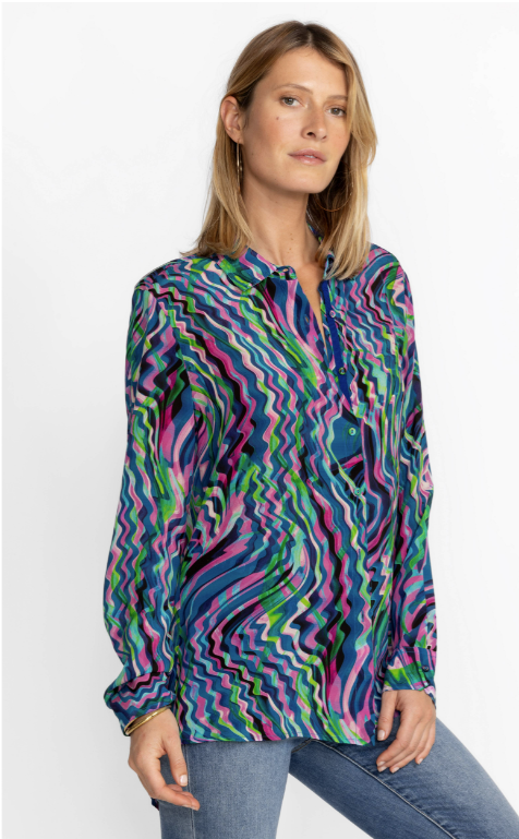 Johnny Was Moonwave Button Down Shirt W16123-E