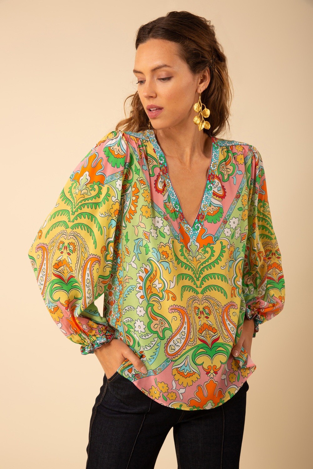 Hale Bob Leila Silk Top