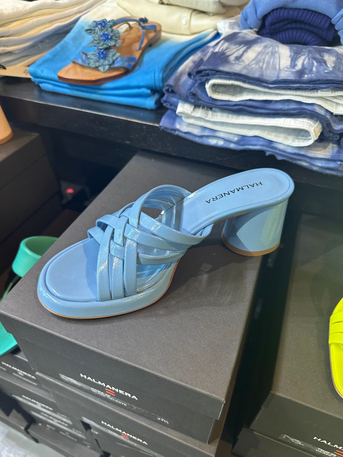 Halmanera Blue Block Heel