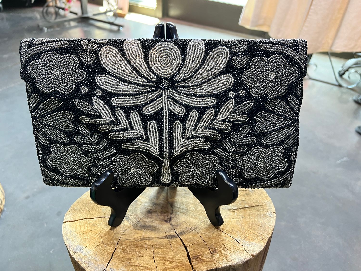 Ricki Designs Black/Silver Clutch