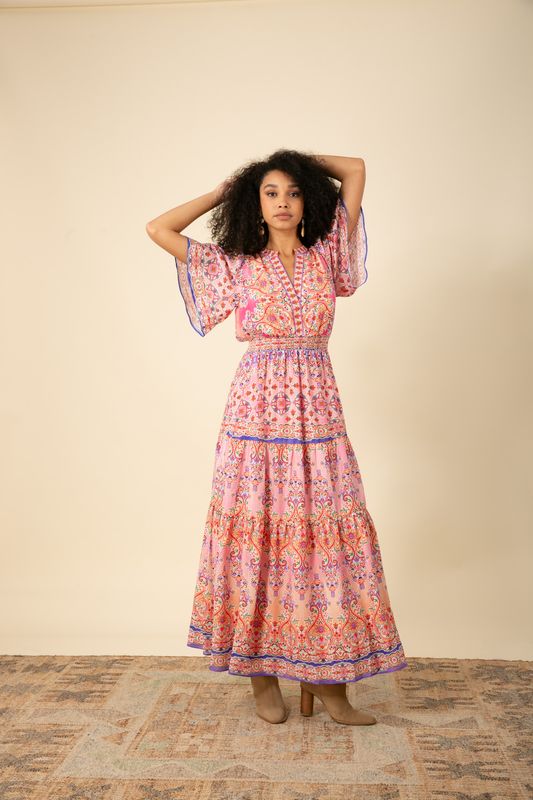 Hale Bob Alexis Voile Maxi Dress 45LN624A