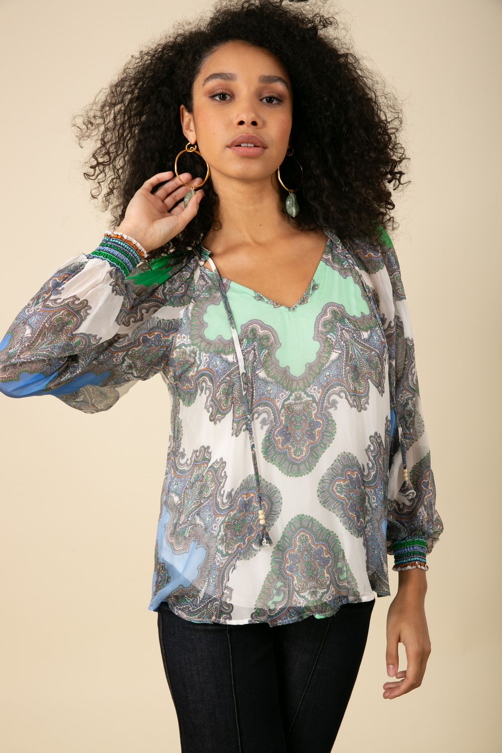 Hale Bob Willa Chiffon Top 45YF250A