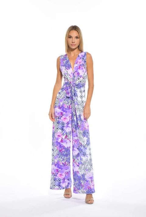 Julian Chang Keller Jumpsuit - Lavender Flowers