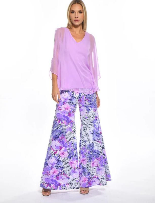 Julian Chang Lola Pant - Lavendar Flowers