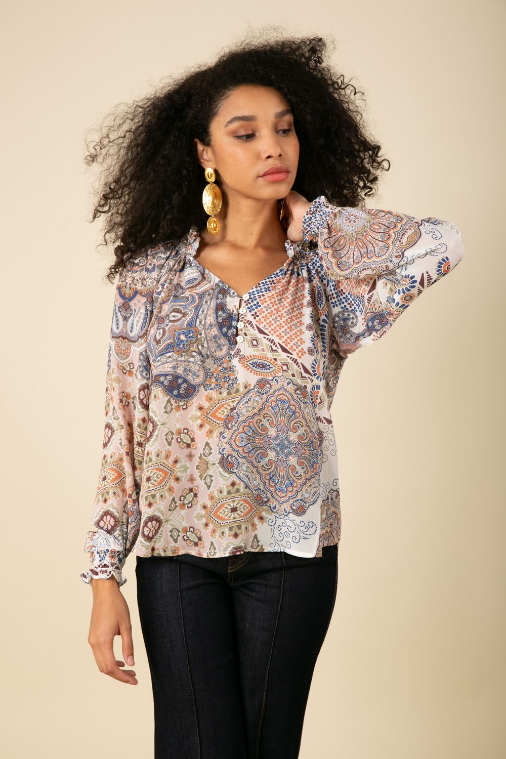 Hale Bob Laura Silk Top 46FX210A