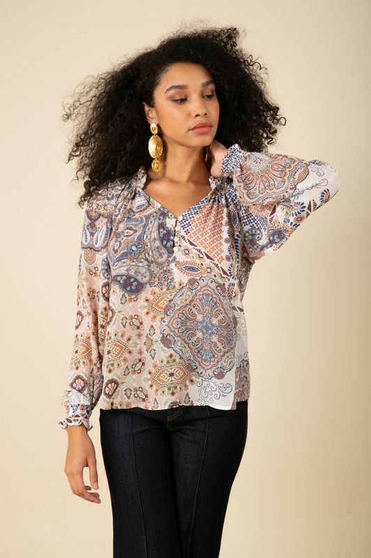 Hale Bob Laura Silk Top 46FX210A