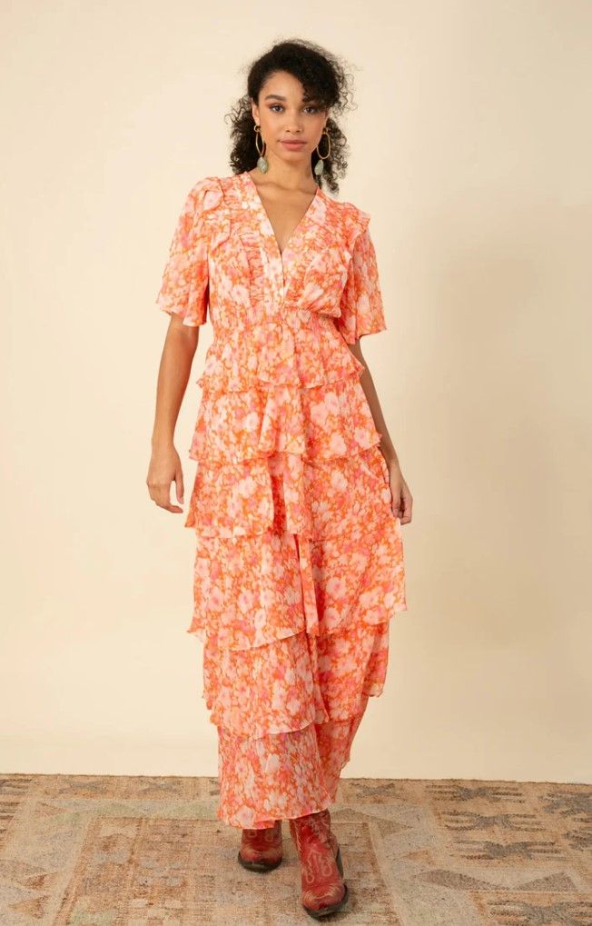 Hale Bob Ainsley Tiered Dress 46UB650A