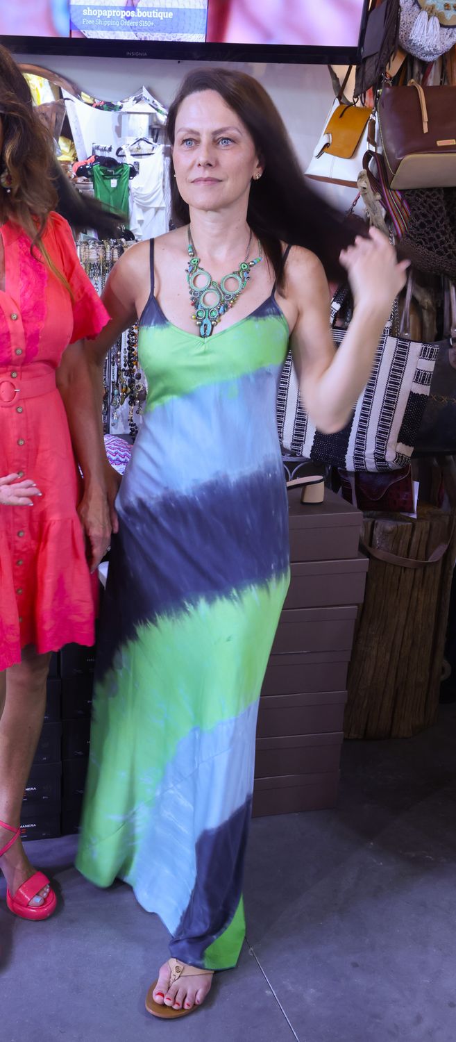 Michelle Jonas Stretch Silk Slip Dress