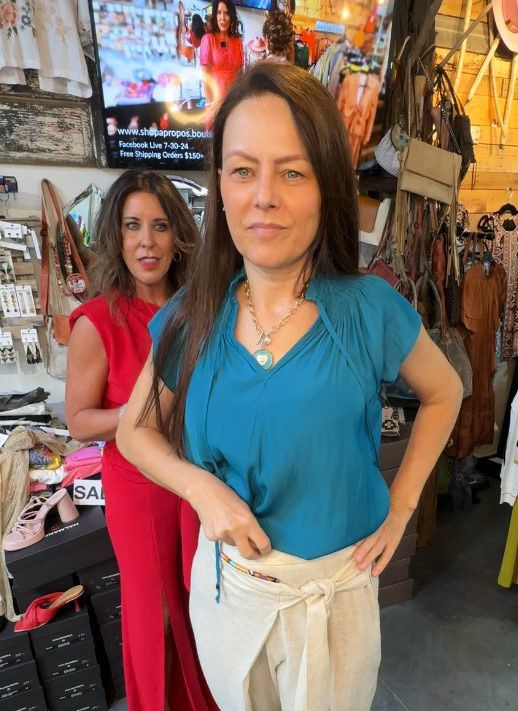 Lola & Sophie Teal Top