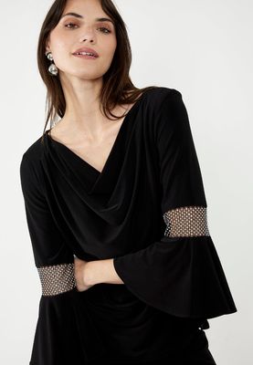 Frank Lyman Black Knit Top 249025