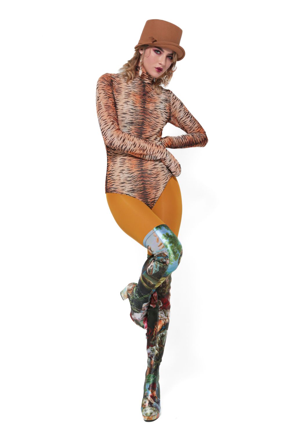 Tiger Body Suit by Petit Pois