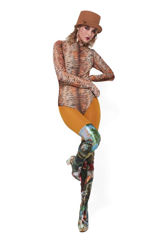 Tiger Body Suit by Petit Pois