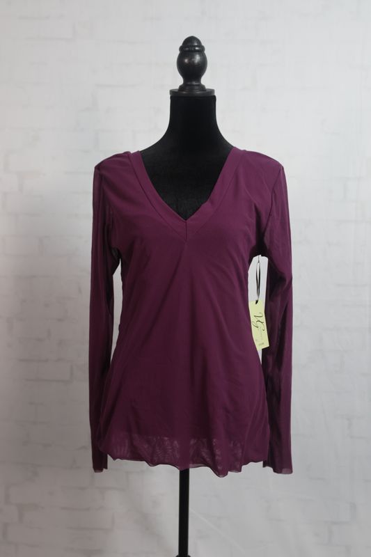 DoubleV Eggplant Blouse by Petit Pois
