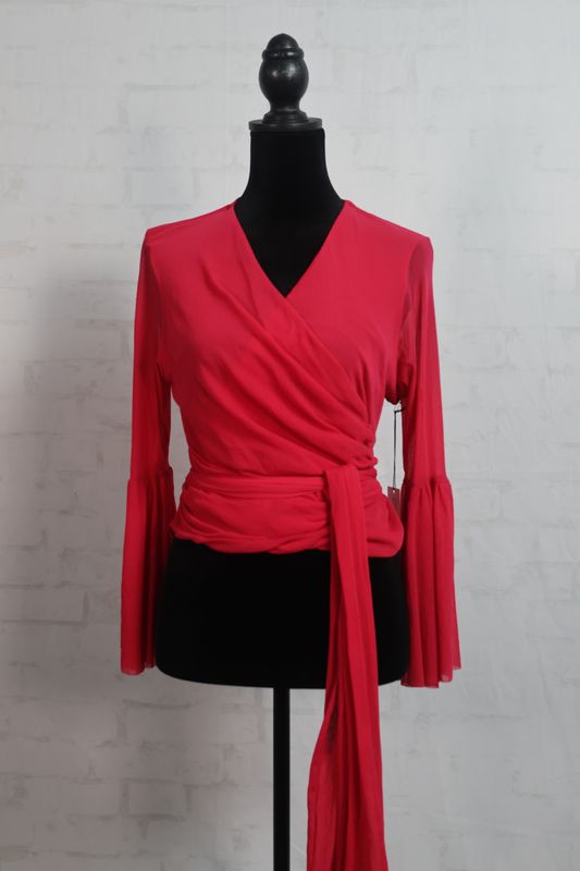 Pink Wrap Top by Petit Pois