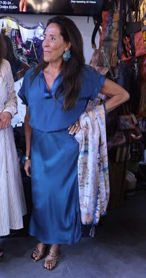 Go Silk Teal Skirt