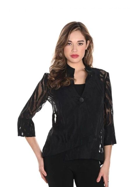 Frank Lyman Black Woven Jacket 244176