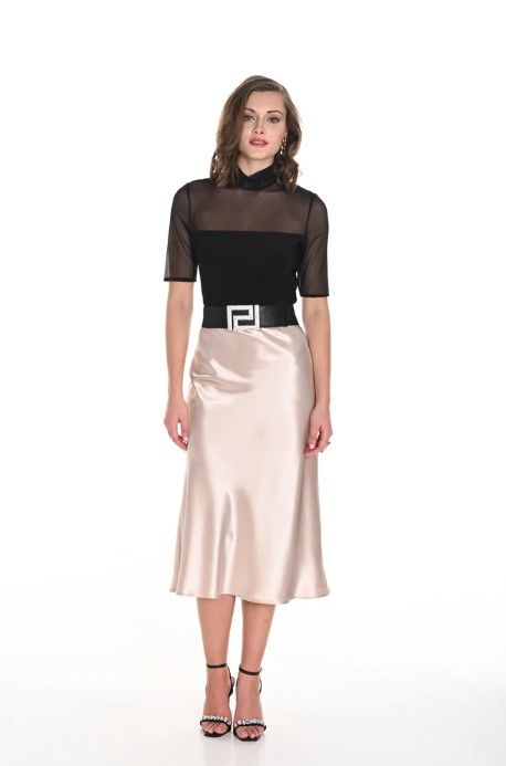 Frank Lyman Champagne Skirt 244271