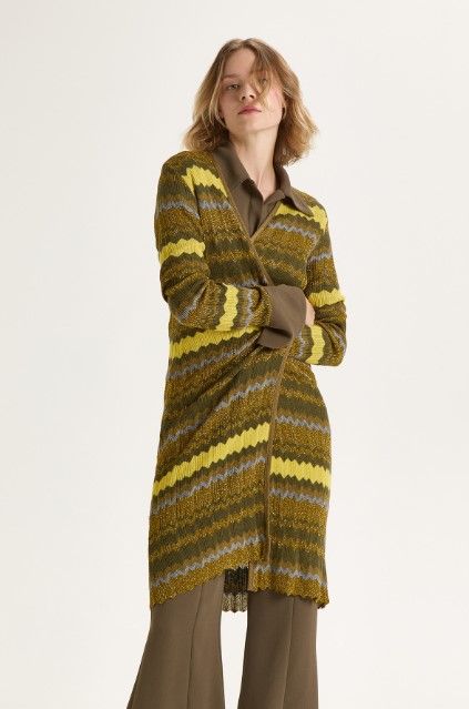 Maliparmi Waved Path Cardigan