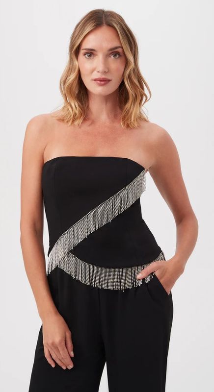Trina Turk Aeris Top - Rhinestone Fringe