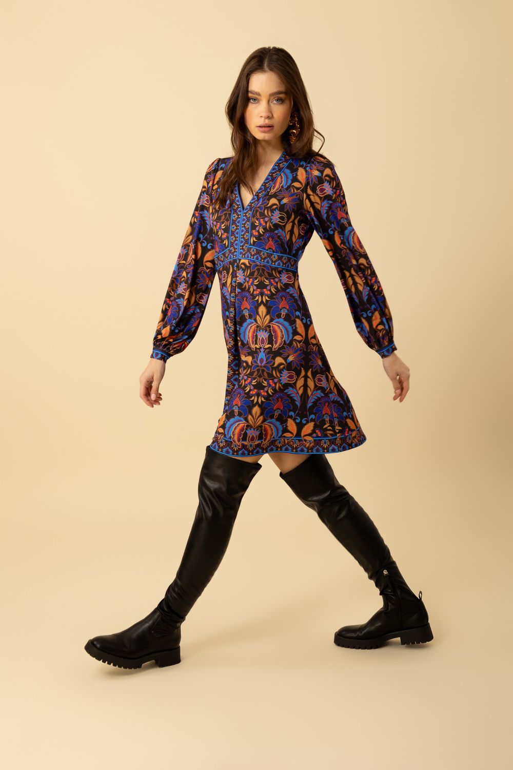 Hale Bob Helen Jersey Midi Dress 48VT664A