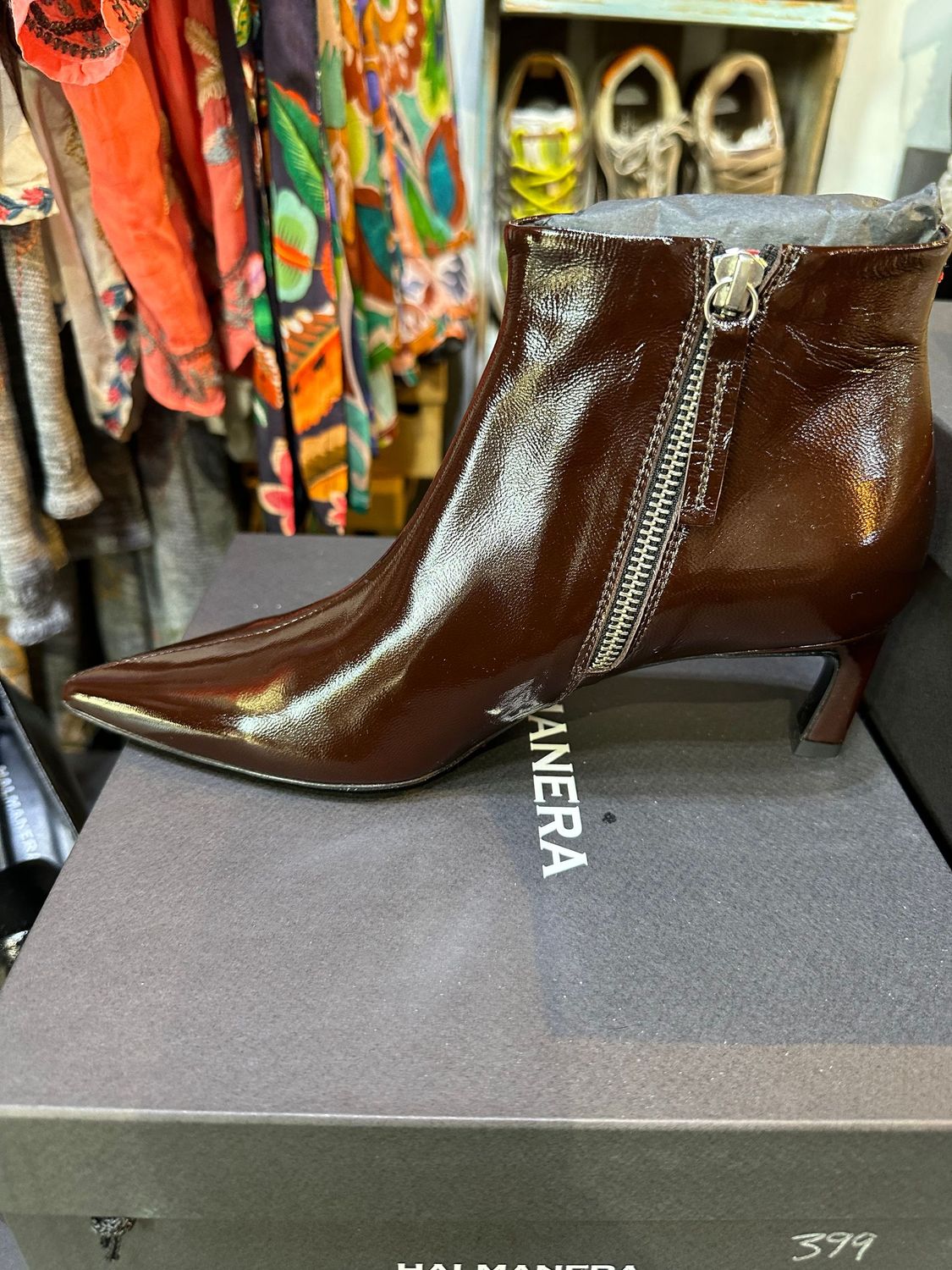 Halmanera Mocha Short Leather Bootie