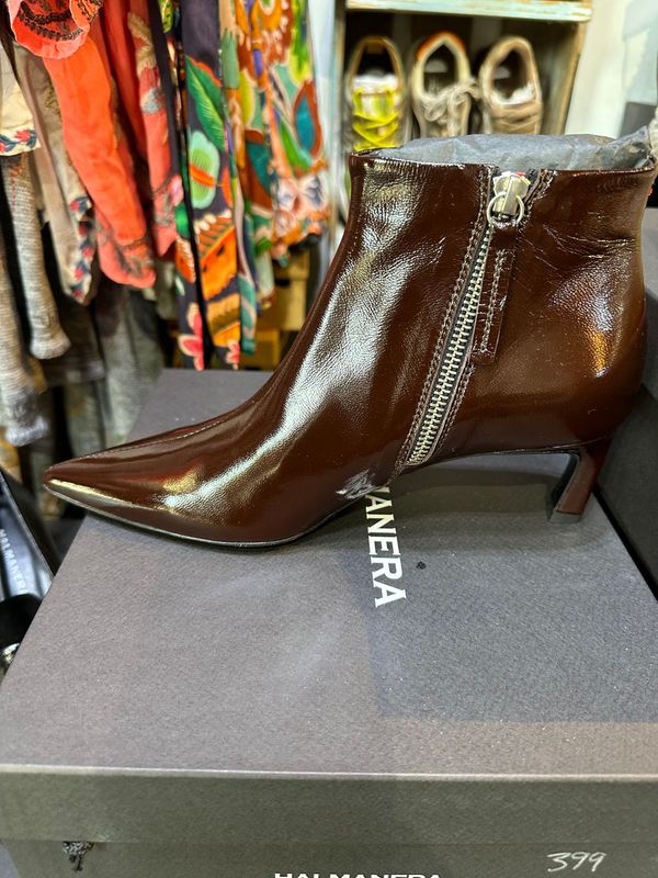 Halmanera Mocha Short Leather Bootie