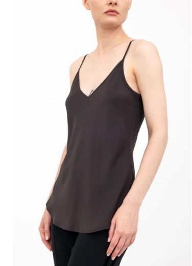 Elaine Kim Silk Bias Camisole - Henrietta - Java