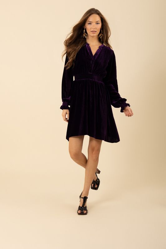 Hale Bob Carter Velvet Dress - Purple 49HN630A