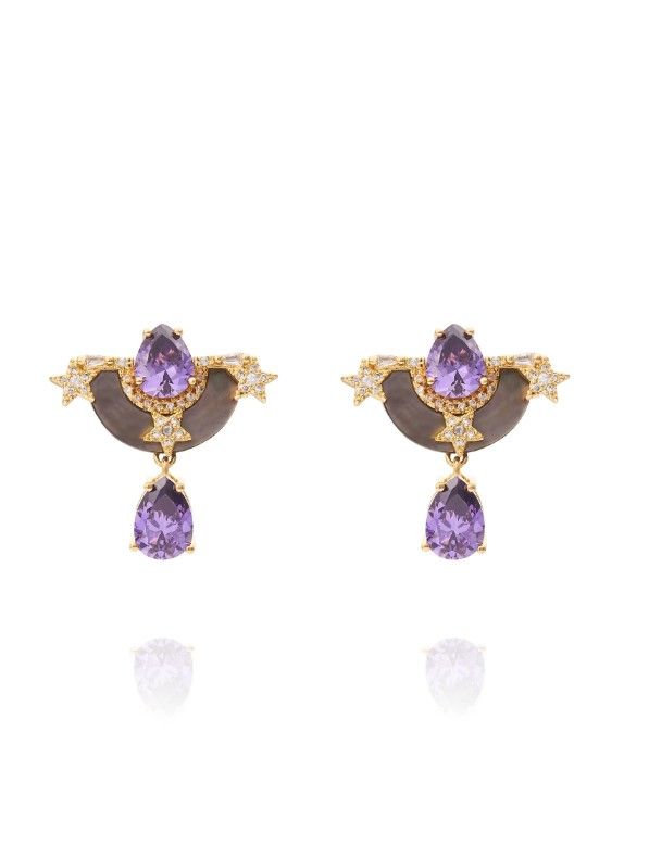 Cristina Sabatini Ersa Earring - Black MOP 38515