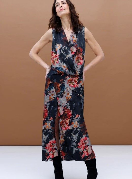 Go Silk Difference Skirt with Slit