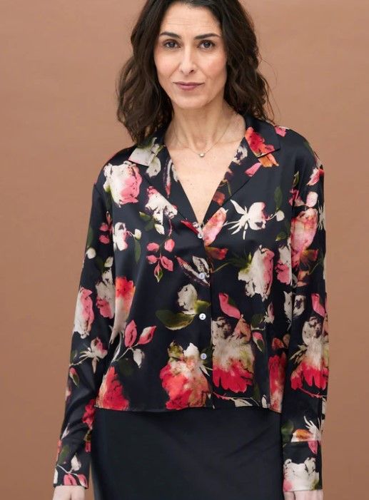 Go Silk Notch Blouse T1692