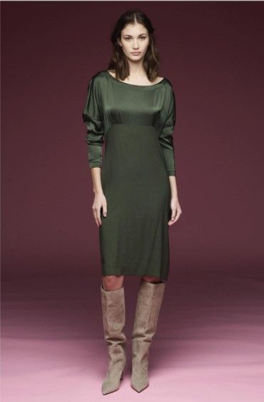 European Culture Dress - Olive Green
