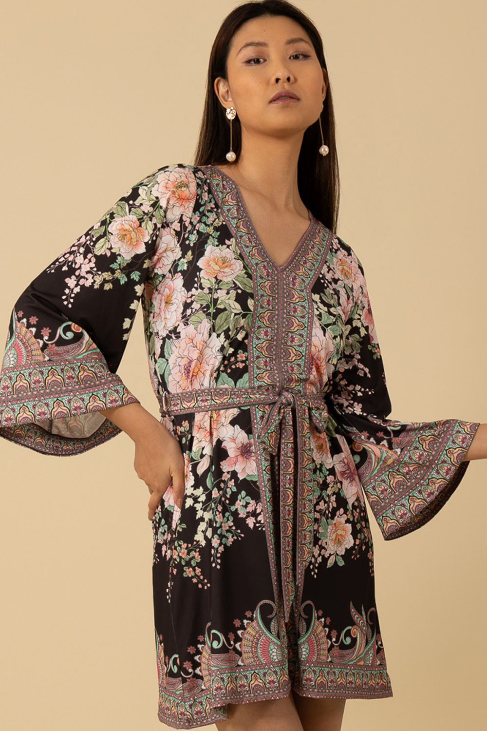 Hale Bob Kaliyah Jersey Dress 4YPR650A Black