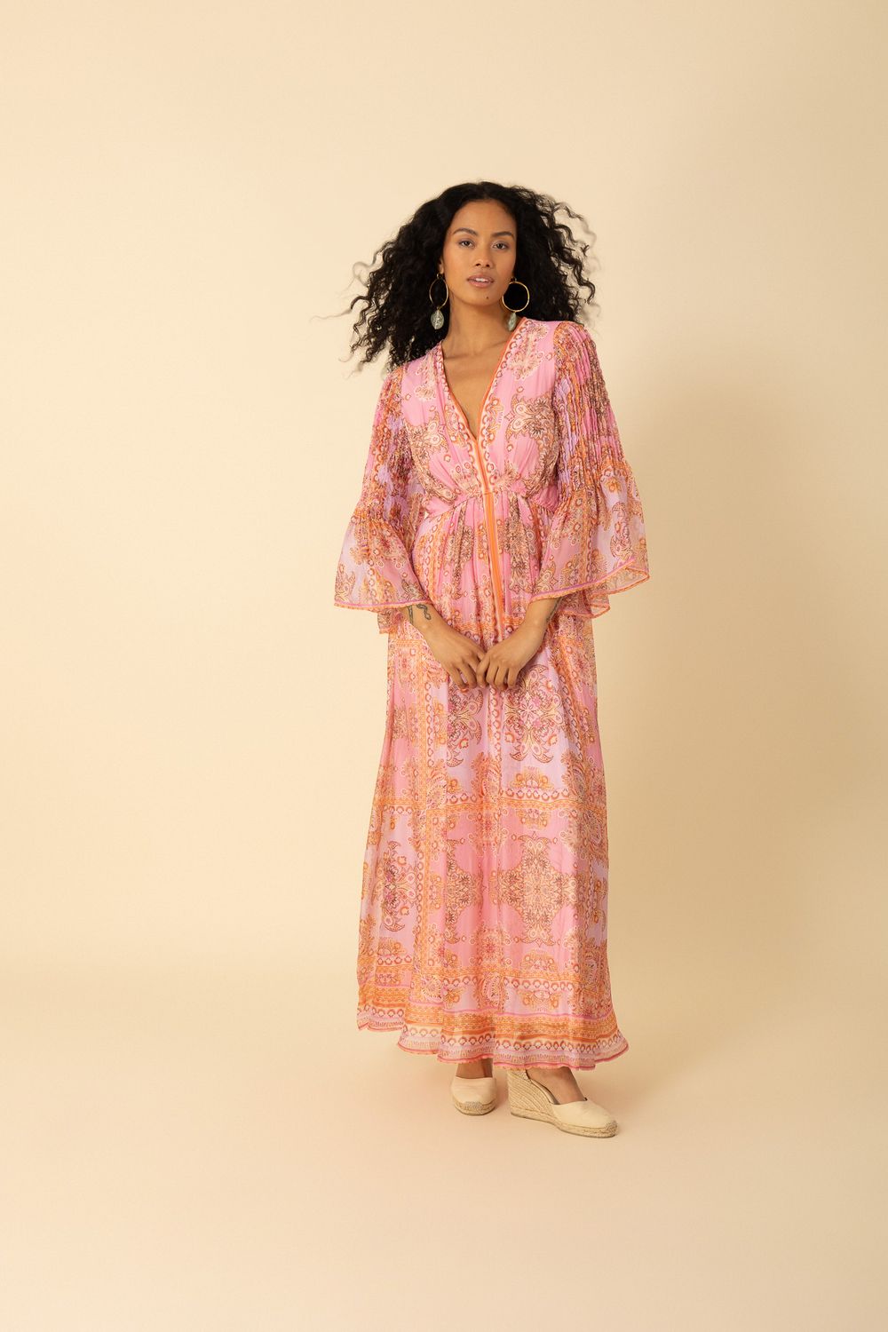 Hale Bob Mara Maxi Dress 4YAS616A Coral