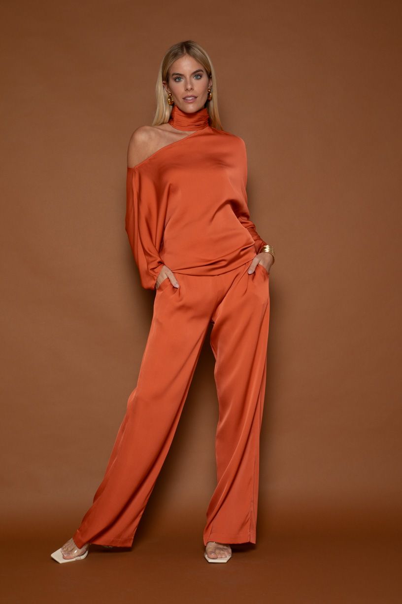 Nouvelle Silk 85 Amalfi Pants - Bronze