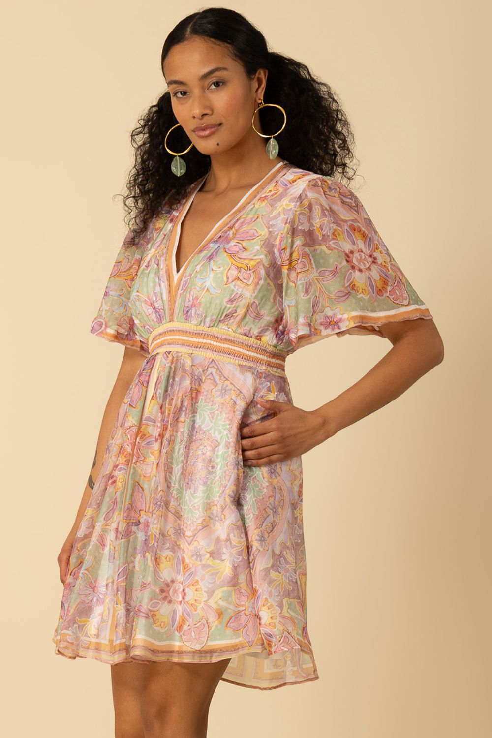 Hale Bob Jaliyah Chiffon Dress 4ZCA610A Green