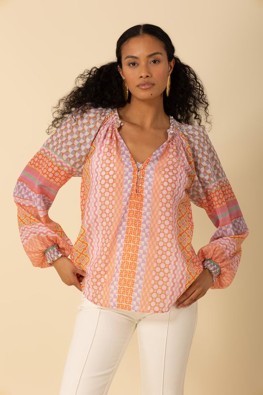 Hale Bob Megan Voile Top 4ZTN260A Orange Hale Bob Megan Voile Top 4ZTN260A Orange