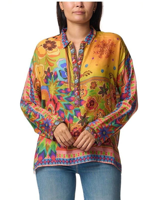 Johnny Was SLim Audrey with Trim Button Down C18524-8