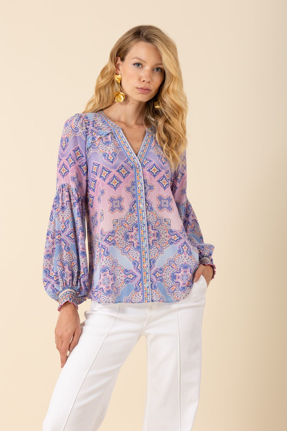 Hale Bob Indie Silk Top 51AY210A