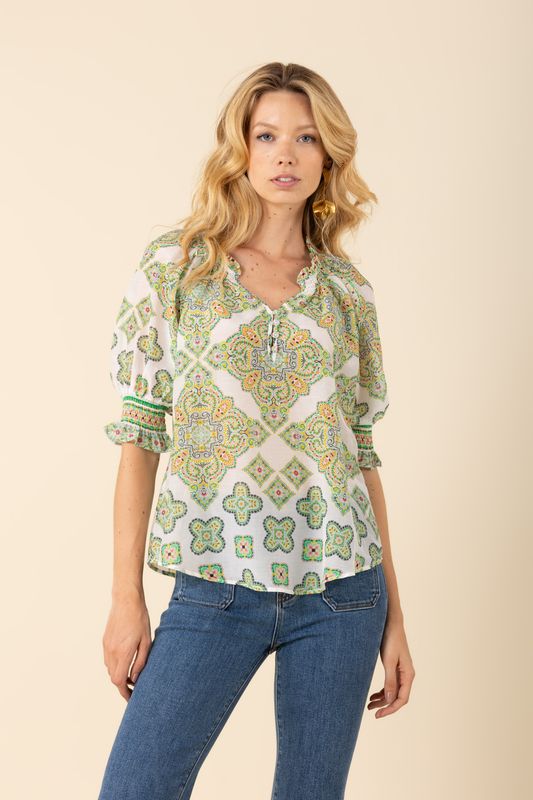 Hale Bob Eileen Voile Top 51AY214A Hale Bob Eileen Voile Top 51AY214A