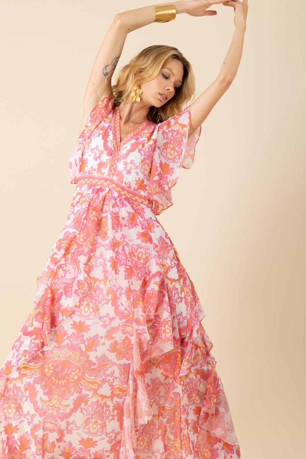 Hale Bob Aleah Chiffon Dress 51FT644A