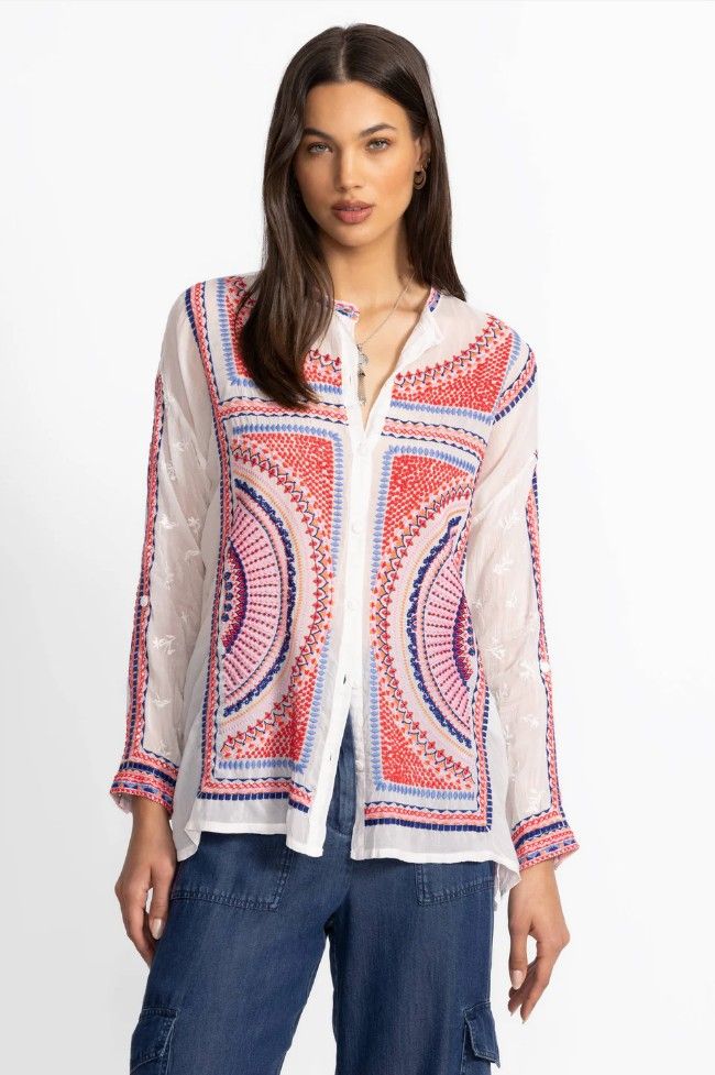 Johnny Was Audrey Mandarin Shirt - Maura C1525-1