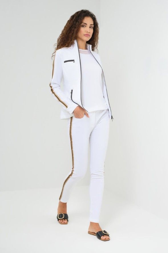 Anatomie Luli Stripe Performance Cotton Skinny Pant