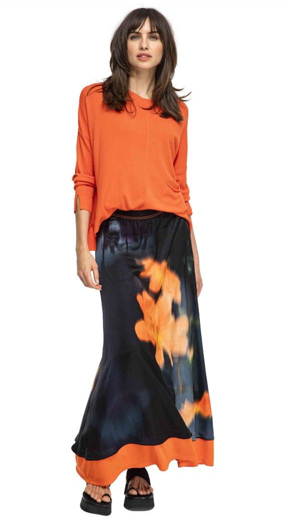 Beate Heymann Longskirt Satin - Black Mandarin 167-S5-39