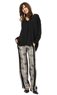 Beate Heymann DaVinci Trousers Cream/Black 126-S5-22
