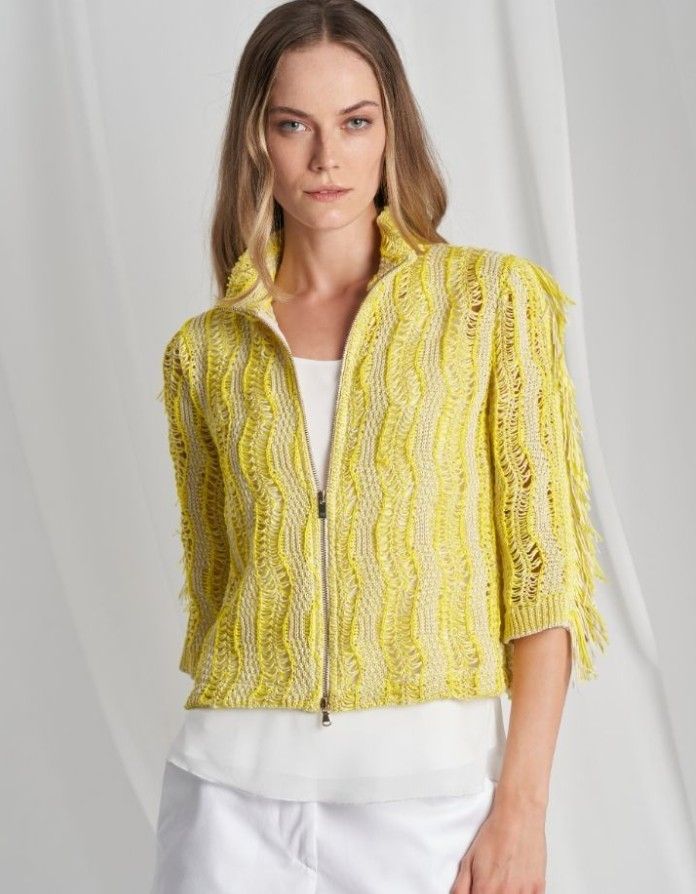 Tricot Chic Yellow Jacket
