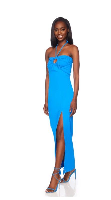 Susana Monaco Ring Front Slit Dress - Cobalt 0123supd02048