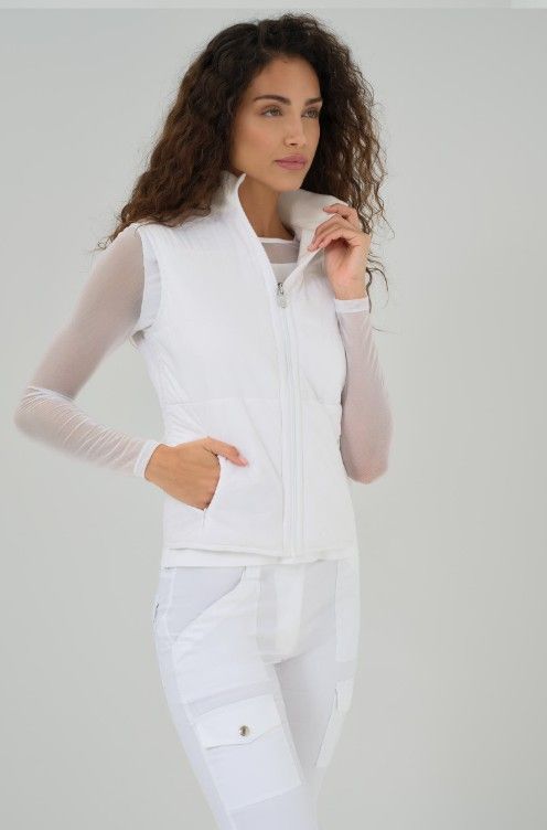 Anatomie Terry Reversible Puffer Vest - White AA4755